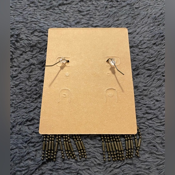 Plunder long antique gold earrings. New - Picture 2 of 3